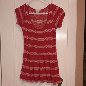 Red & White Pleated Y2K era top